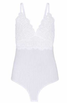 Çıtçıtlı Ekru Bodysuit W-2578 - 1