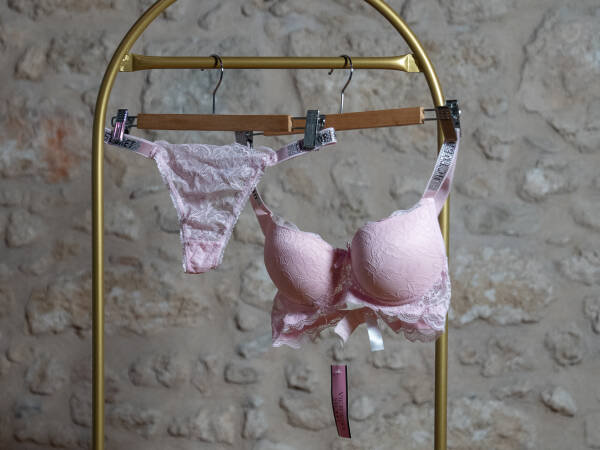 Dantelli Destekli Victoria's Secret Pembe Takım PC-215 - 1